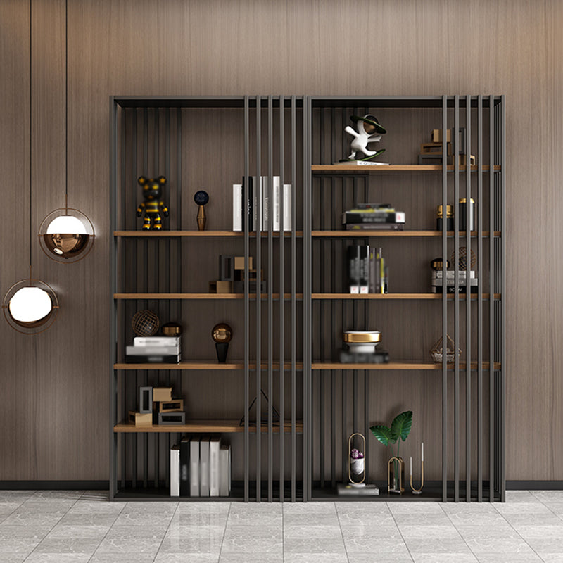 Modern Style 4-Shelf Bookshelf Open Black Shelf Bookcase for Study Room