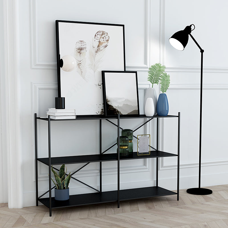 Minimalist Metal Open Etagere Bookcase with Rectangular Shelves