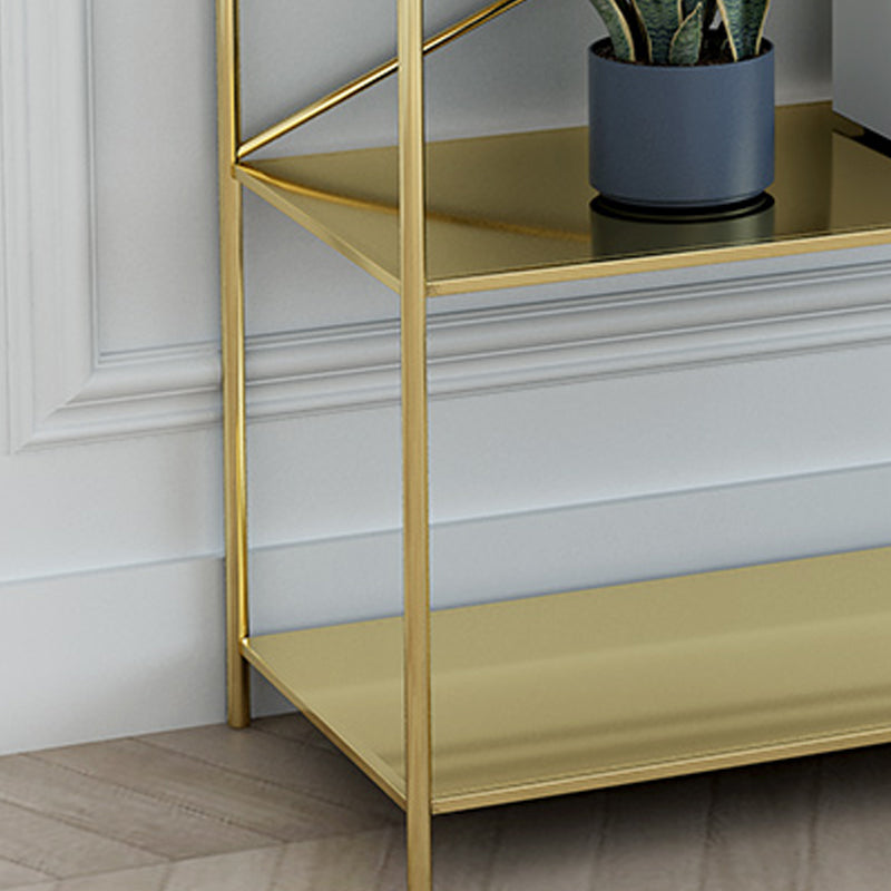 Minimalist Metal Open Etagere Bookcase with Rectangular Shelves