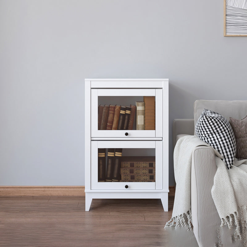 Engineered Wood Standard Bookcase Contemporary Bookcase With Doors