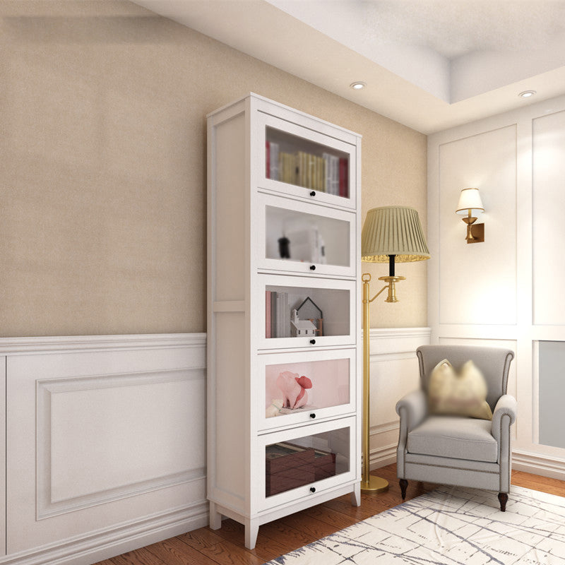 Engineered Wood Standard Bookcase Contemporary Bookcase With Doors