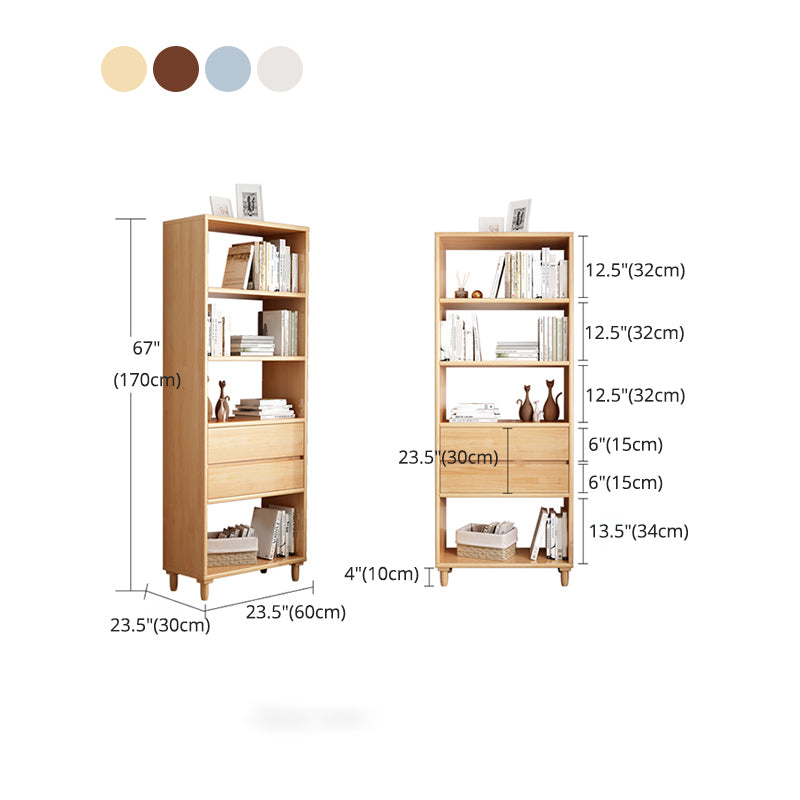 Bibliothèque standard en bois à 4 étagères étagère contemporaine, 67''h x 23.6''w