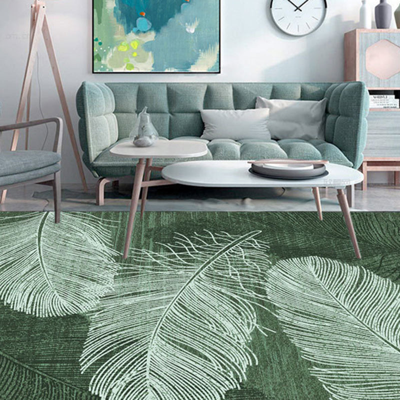 Moderne planten esthetische zachte vloerkleed rechthoek Weefgetekleed voor slaapkamer