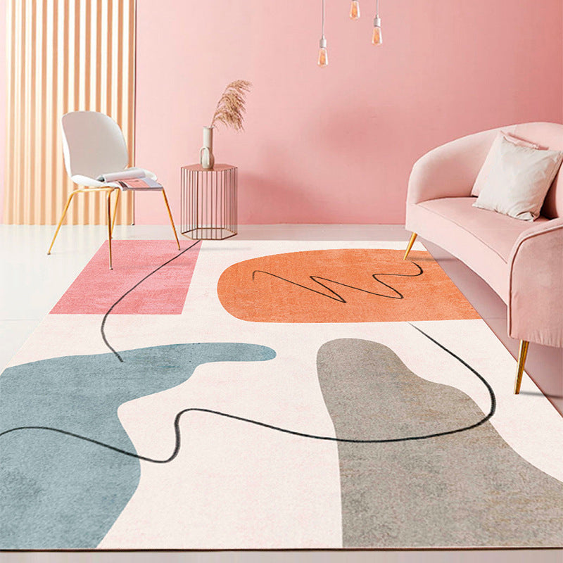 Tapis abstraction de style moderne tapis résistant aux taches pour le salon