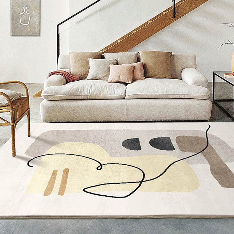 Tapis abstraction de style moderne tapis résistant aux taches pour le salon