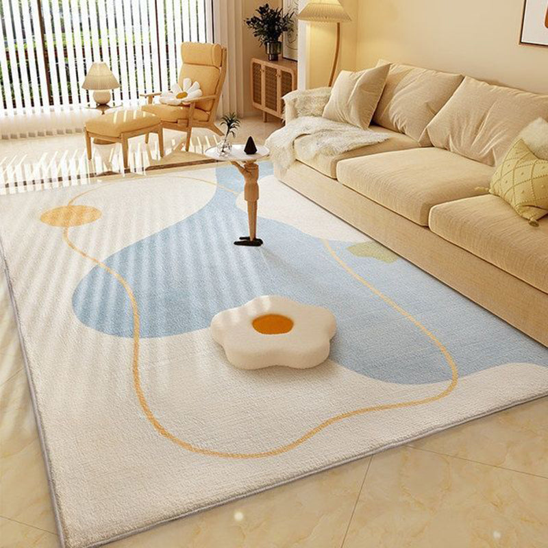 Modern Style Rug Abstract Pattern Rug Stain Resistant Rug for Home Decor
