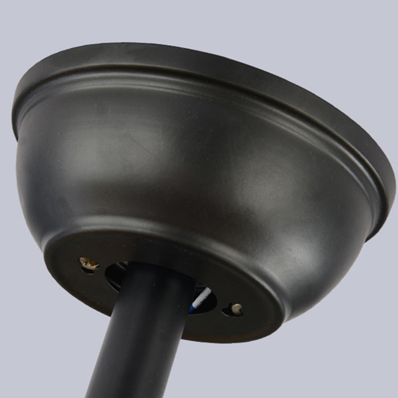 Klassischer Käfigstil Semi Flush Mount Metal 4 Lichter Deckenventilator mit Kristallanhängen in Schwarz