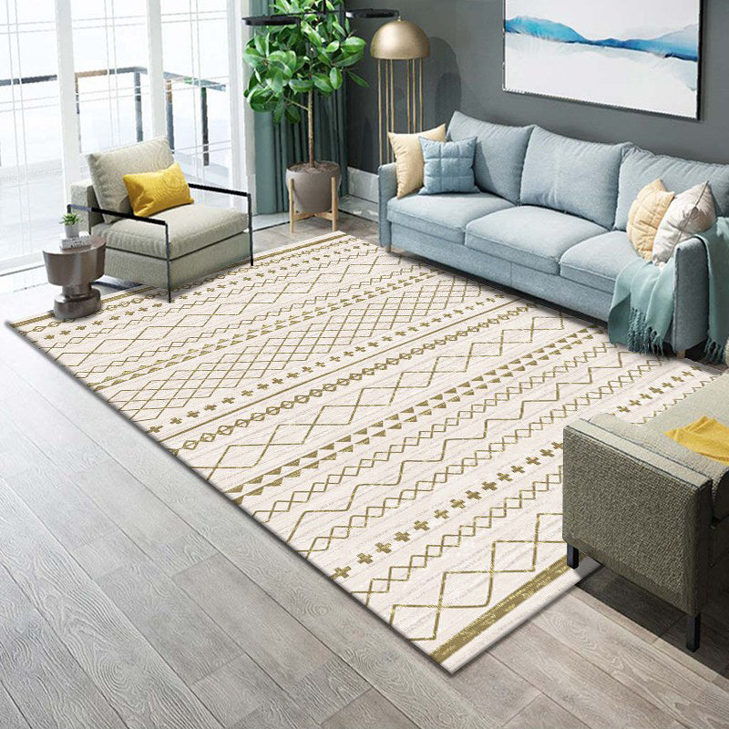 Alfombra de área de patrón continuo alfombra alfombra resistente a la alfombra para sala de estar