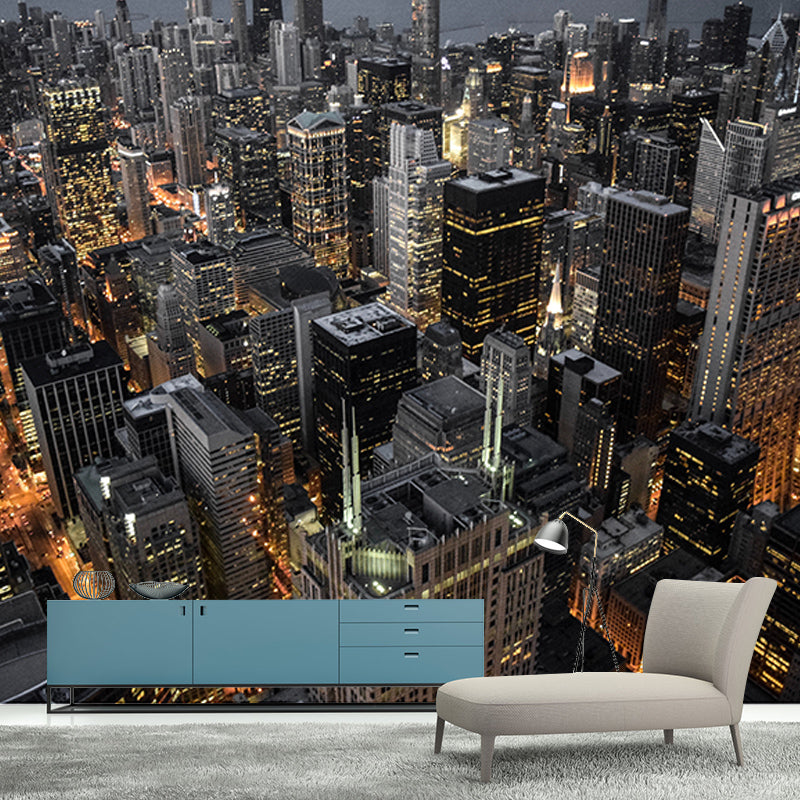 Environment Friendly Resistant Mural Wallpaper City Landscape Living Room Wall Mural