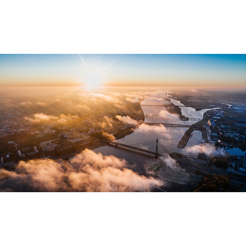 Modern Style Wall Mural Wallpaper Urban Landscape Sitting Room Wall Mural