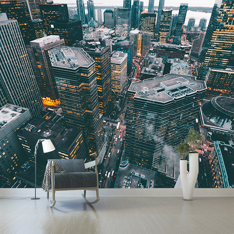 Modern Style Wall Mural Wallpaper Urban Landscape Sitting Room Wall Mural