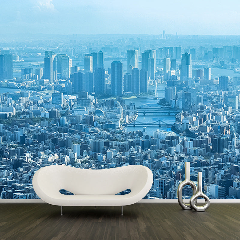 Environment Friendly Resistant Mural Wallpaper Urban Landscape Sleeping Room Wall Mural