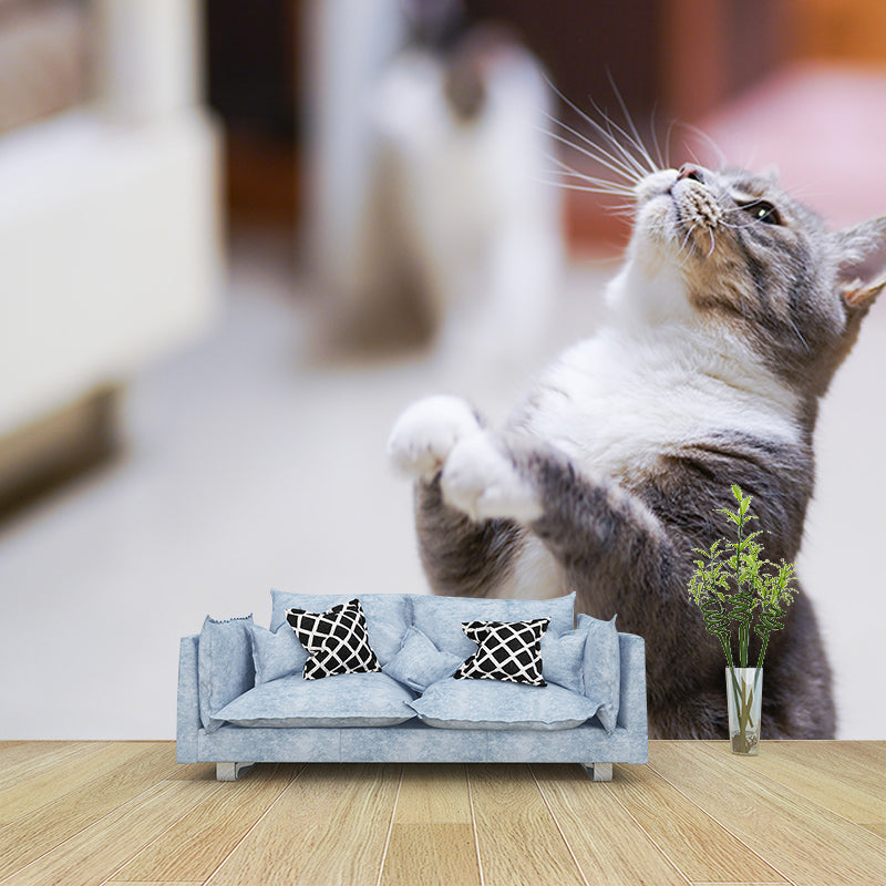 Cute Cats Mildew Resistant Mural Wallpaper Living Room Wall Mural