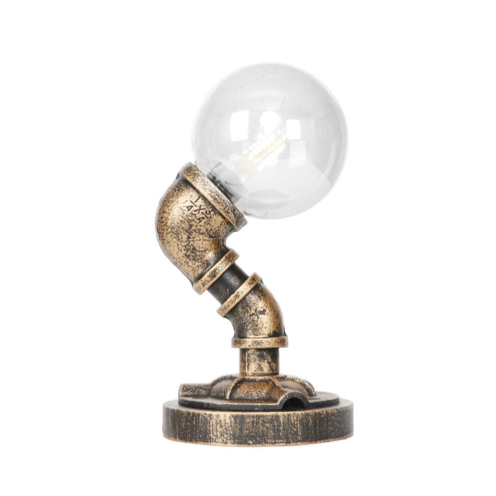 1 lampe de bureau en verre clair léger / ambre style vintage de style vintage