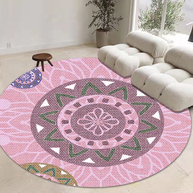 Navy Modern Teppich Polyester Feder Teppich Färbung widerstandsfähiger Teppich für Wohnzimmer