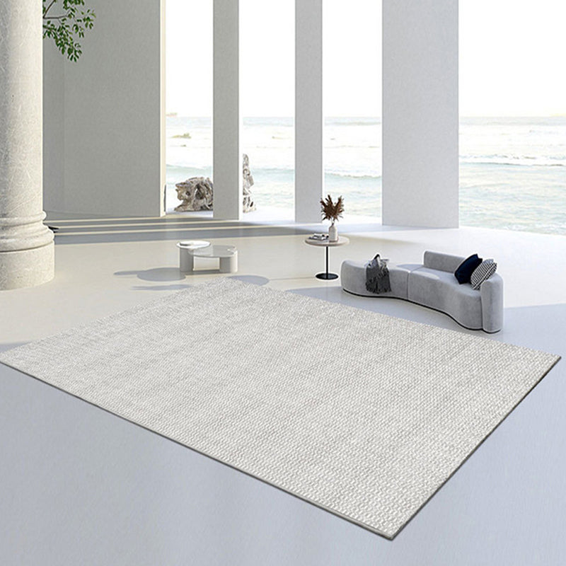 Alfombra de la línea de poliéster moderna gris alfombra de la línea de respaldo sin deslizamiento para sala de estar para sala de estar