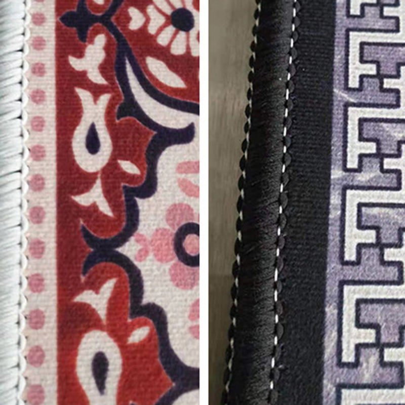 Grauer abstrakter Graphic Teppich Polyester Moderner Teppich Färbemfester Teppich für Wohnzimmer