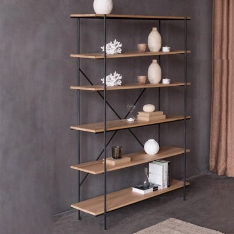 Industrial Style Etagere Bookshelf Vertical Shelf Bookcase for Home