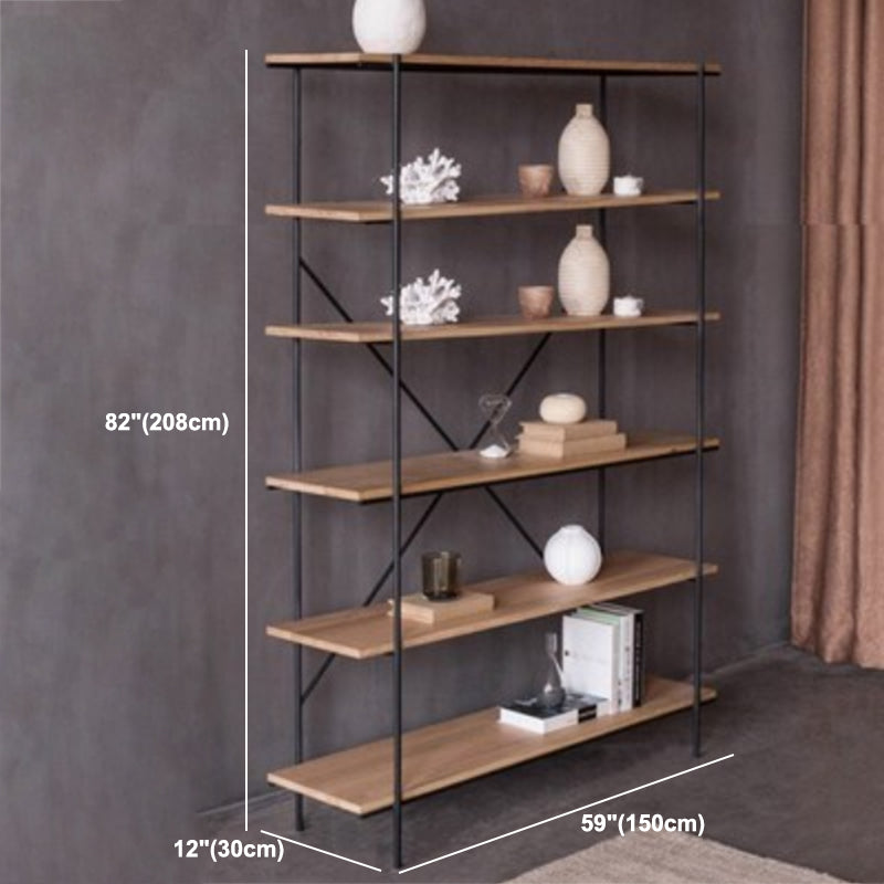 Industrial Style Etagere Bookshelf Vertical Shelf Bookcase for Home
