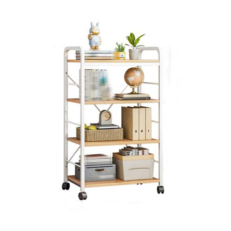 Wood Etagere Bookcase Contemporary Open Back Bookcase for Home Office