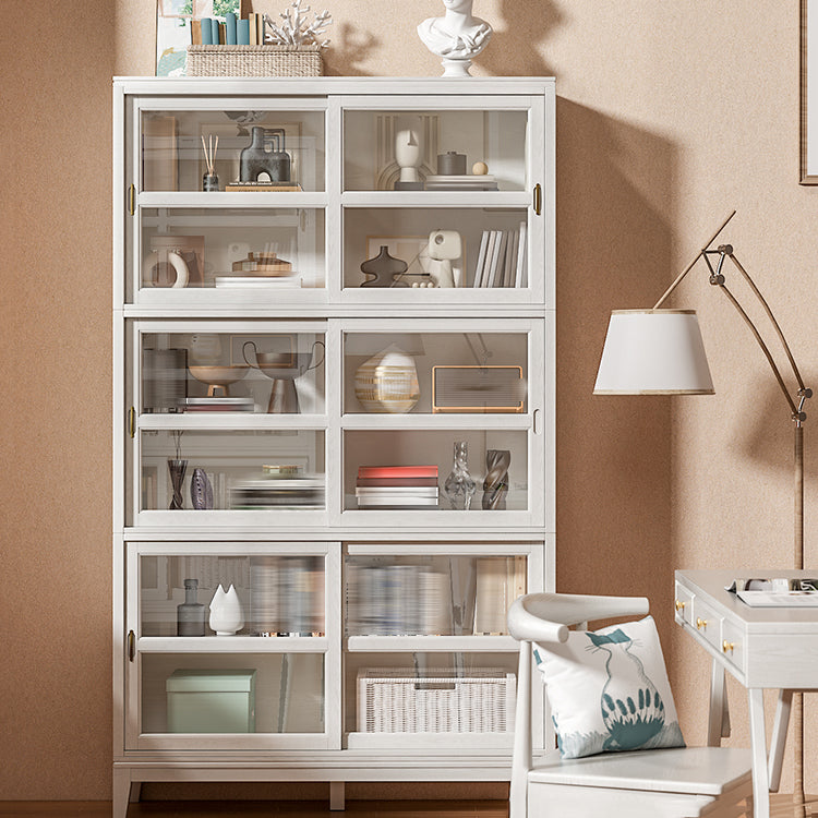 Contemporary Style Bookshelf with Door Bookcase for Home Office Study Room
