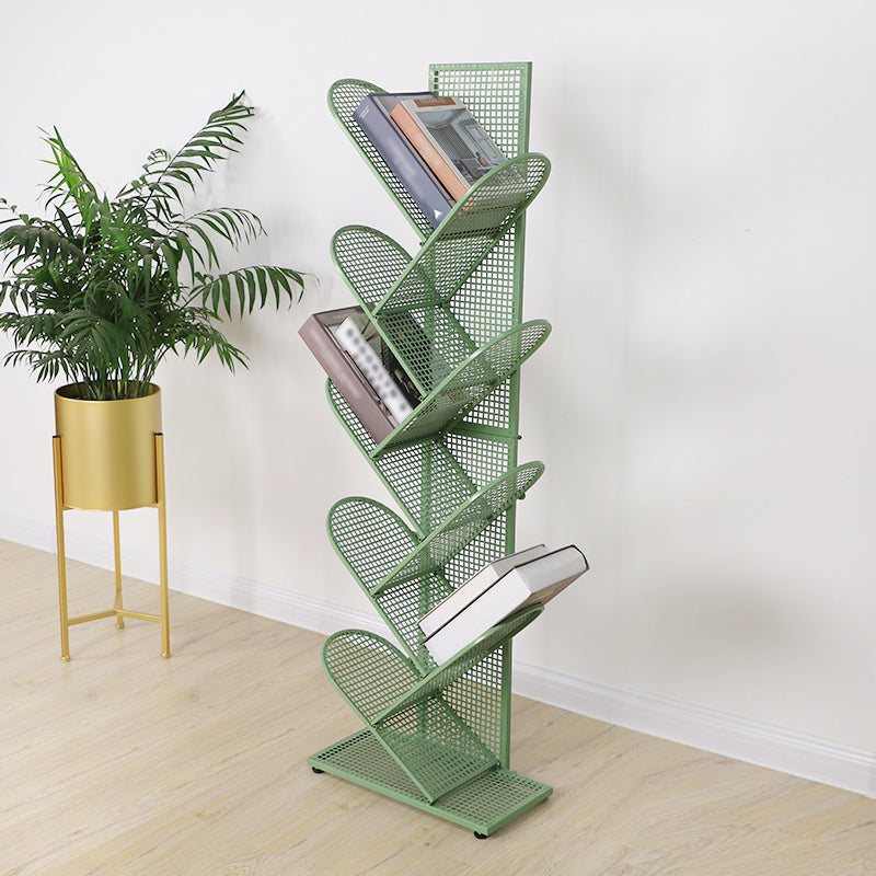 Industrial Geometric Bookcase Metal Book Shelf for Home Office