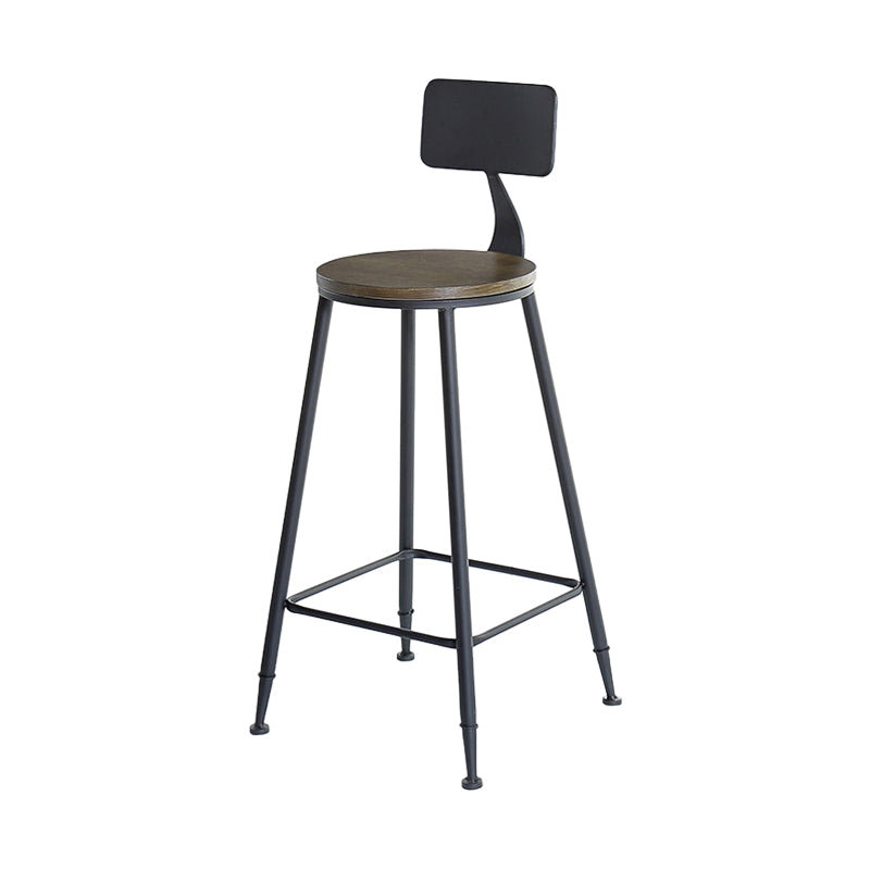 29,53 "Industrie -Bar und Counterhocker Low Back Stool mit 4 schwarzen Beinen