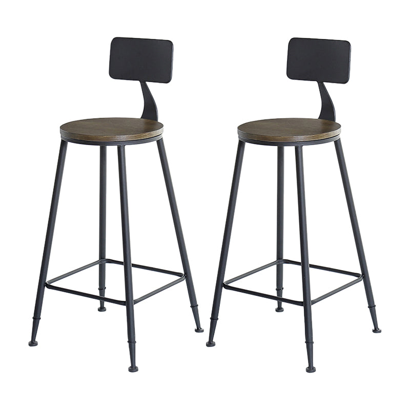 29,53 "Industrie -Bar und Counterhocker Low Back Stool mit 4 schwarzen Beinen
