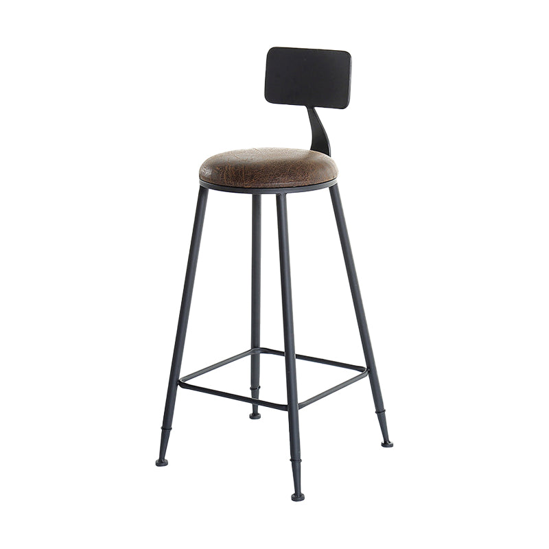 29,53 "Industrie -Bar und Counterhocker Low Back Stool mit 4 schwarzen Beinen