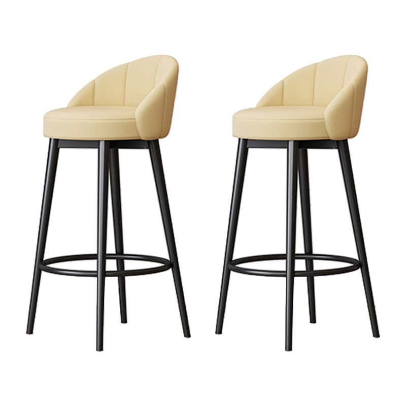 Metall skandinavische Küche Esszimmer Armless Stuhl Low Back Bar Hocker