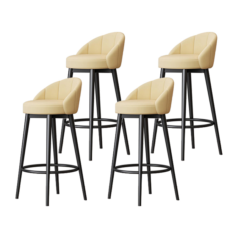 Metall skandinavische Küche Esszimmer Armless Stuhl Low Back Bar Hocker