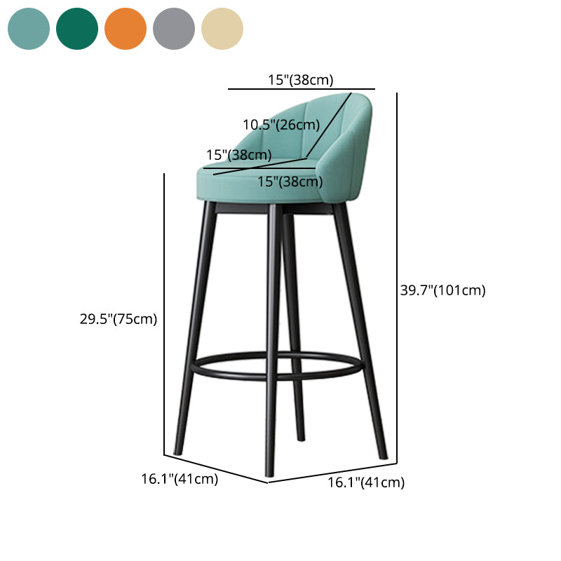 Metall skandinavische Küche Esszimmer Armless Stuhl Low Back Bar Hocker