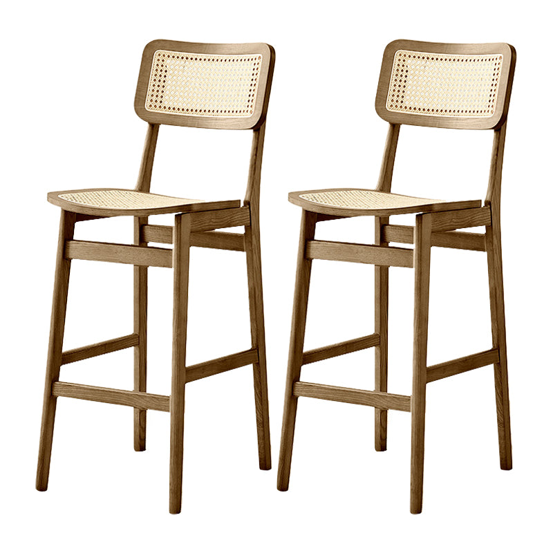 Wood Contemporary Kitchen Dining Room Armless Stool Low Back Bar Stool
