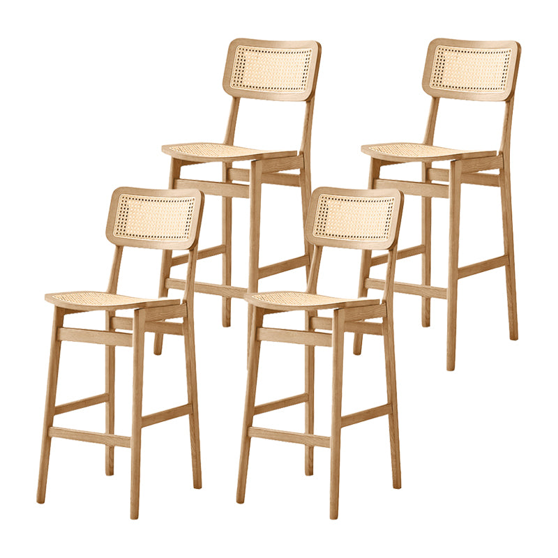 Wood Contemporary Kitchen Dining Room Armless Stool Low Back Bar Stool