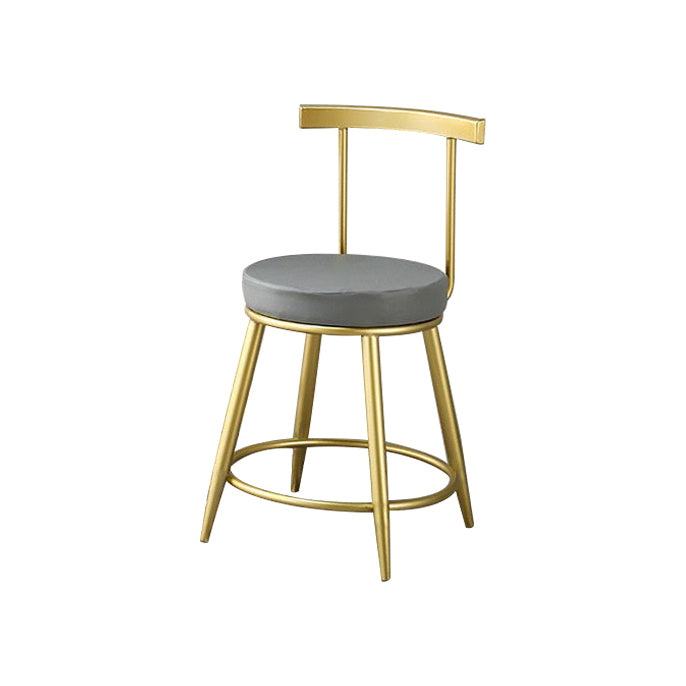 Glamouriger Rückenbalken und Thekeschukrool runder Stuhl mit 4 goldenen Beinen