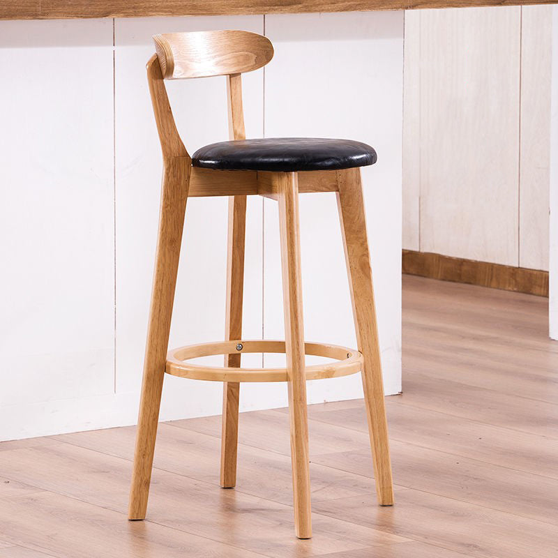 Holz skandinavische Küche Esszimmer Armless Stuhl Low Back Bar Hocker