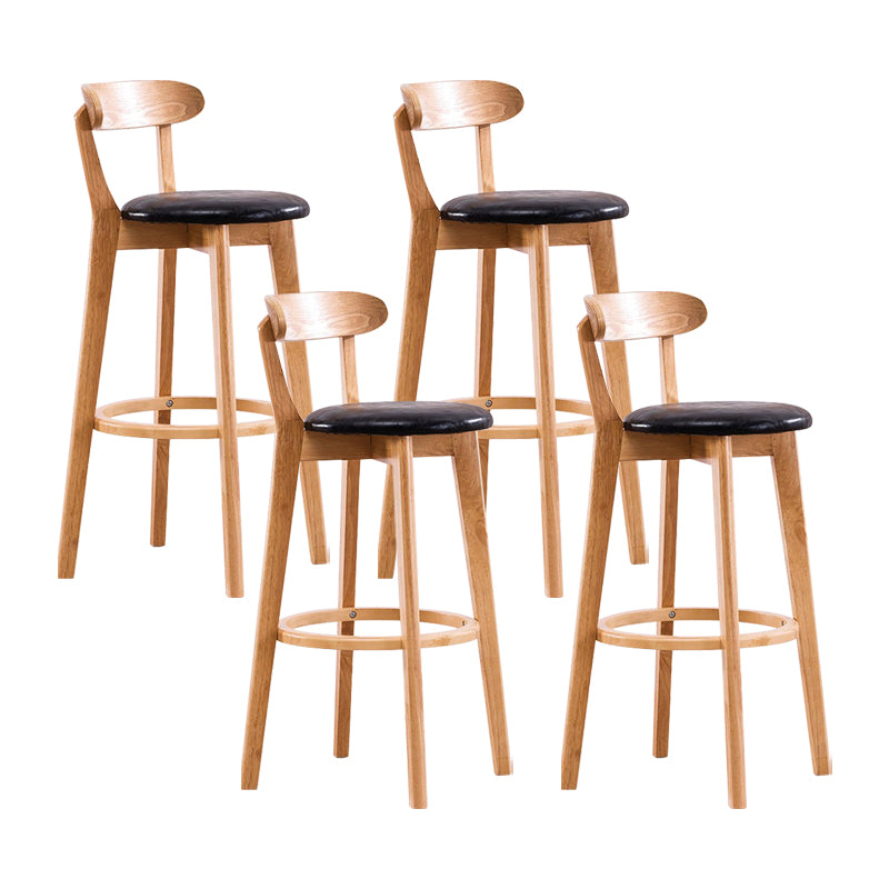 Holz skandinavische Küche Esszimmer Armless Stuhl Low Back Bar Hocker