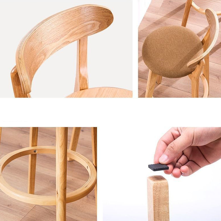 Holz skandinavische Küche Esszimmer Armless Stuhl Low Back Bar Hocker