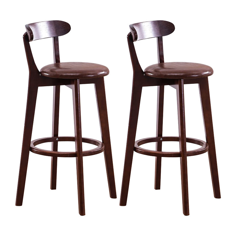 Holz skandinavische Küche Esszimmer Armless Stuhl Low Back Bar Hocker