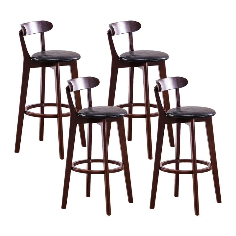 Holz skandinavische Küche Esszimmer Armless Stuhl Low Back Bar Hocker