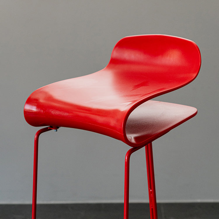 PP-Eimer-Thekenhocker für Zuhause, modernes Design, armlose Hocker mit Metallsockel