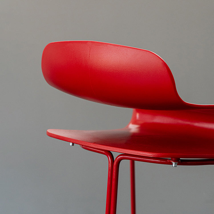 PP-Eimer-Thekenhocker für Zuhause, modernes Design, armlose Hocker mit Metallsockel