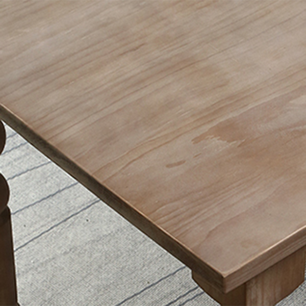 Mesa medieval moderna de madera de pino, mesa antigua rectangular para interiores con 4 patas
