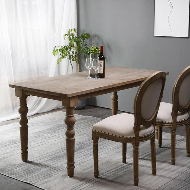 Mesa medieval moderna de madera de pino, mesa antigua rectangular para interiores con 4 patas
