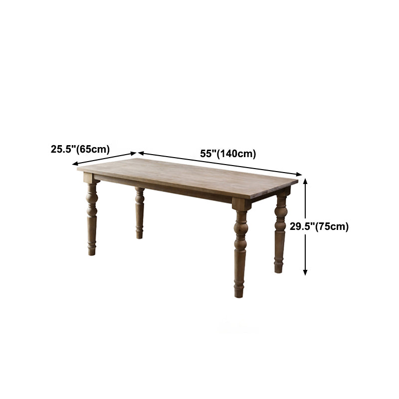 Mesa medieval moderna de madera de pino, mesa antigua rectangular para interiores con 4 patas