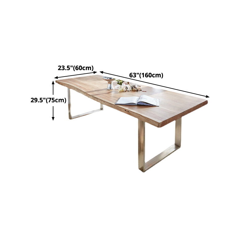 Mesa de comedor de madera sólida rectangular mesa de pedestal de lujo para comedor para comedor
