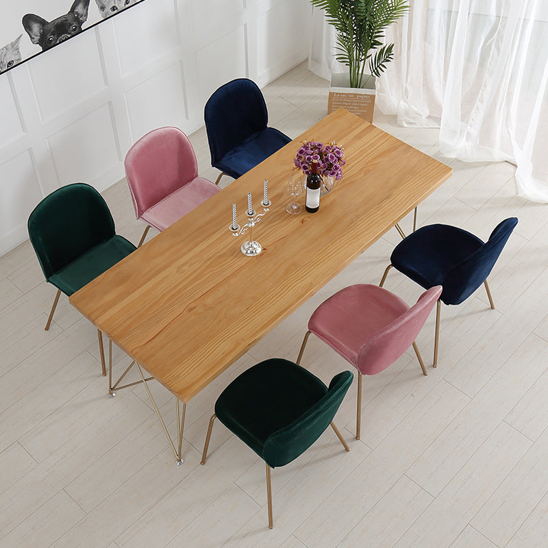 Mesa tradicional de comedor de madera maciza de pino de mesa de lujo para el hogar
