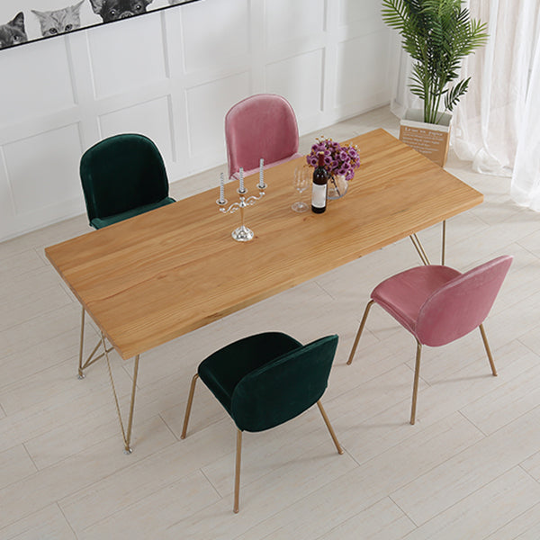Mesa tradicional de comedor de madera maciza de pino de mesa de lujo para el hogar