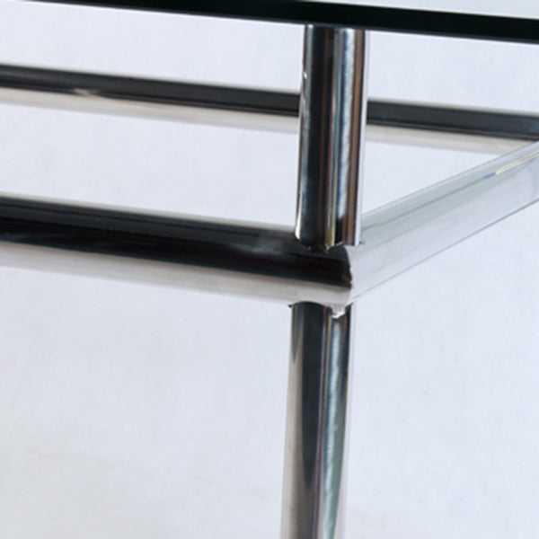 Mesa de comedor rectangular contemporánea mesa interior con 4 patas de metal