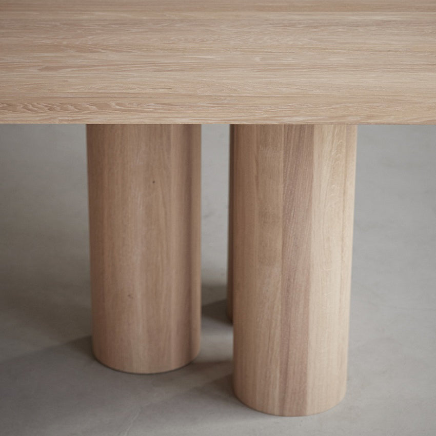 Rechthoek eenvoud eettafel houten kleur vaste tafel met massief hout